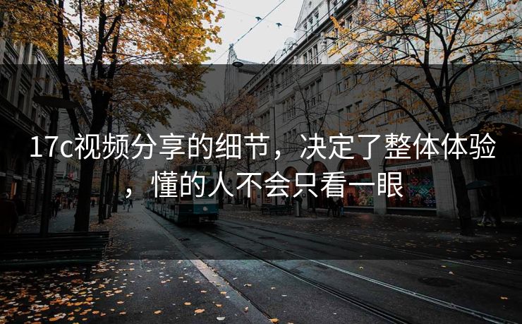17c视频分享的细节，决定了整体体验，懂的人不会只看一眼