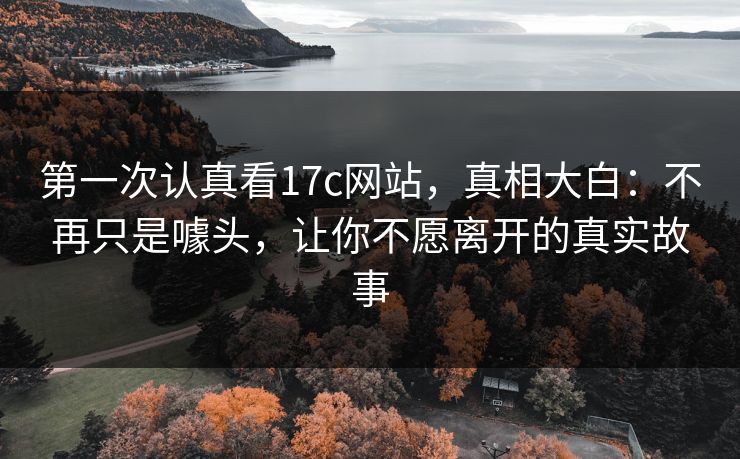 第一次认真看17c网站，真相大白：不再只是噱头，让你不愿离开的真实故事